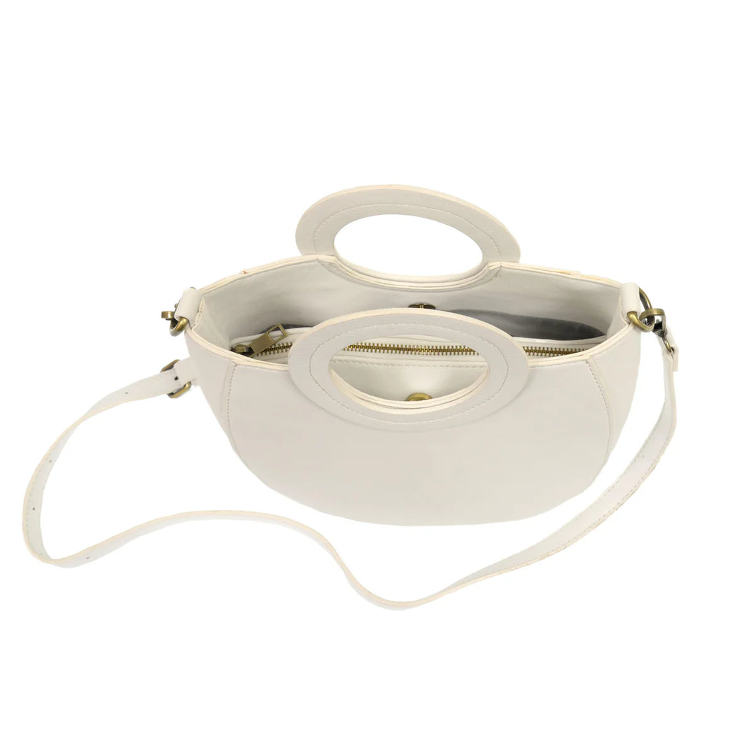 White Cocoa Circle Handle Bag