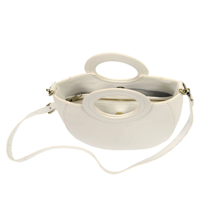 White Cocoa Circle Handle Bag