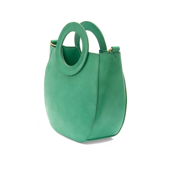 Jade Cocoa Circle Handle Bag