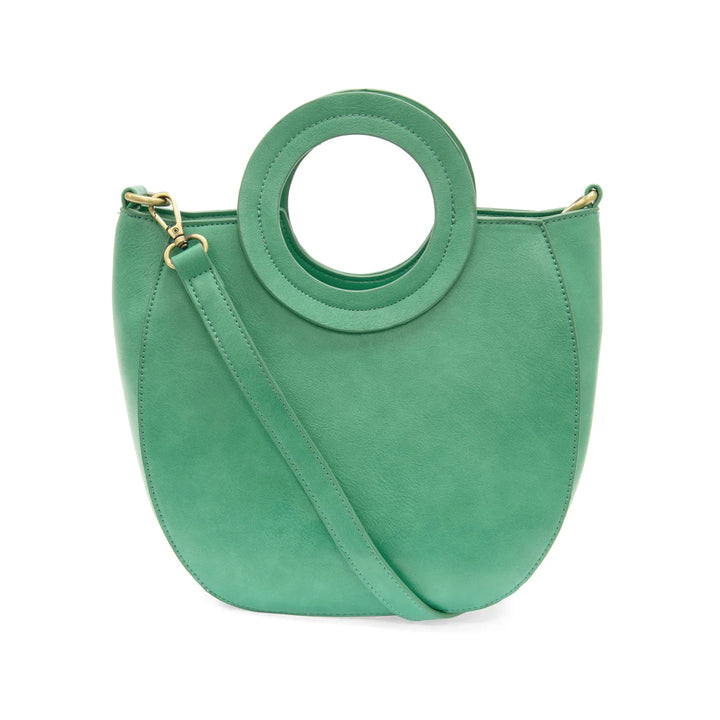 Jade Cocoa Circle Handle Bag