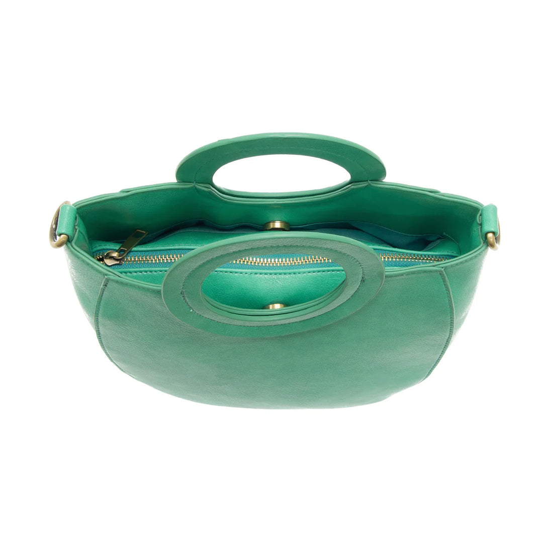 Jade Cocoa Circle Handle Bag
