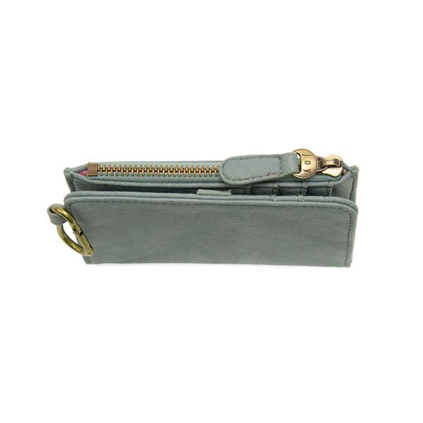 Light Denim Bobbie Bifold Wallet with Carabiner