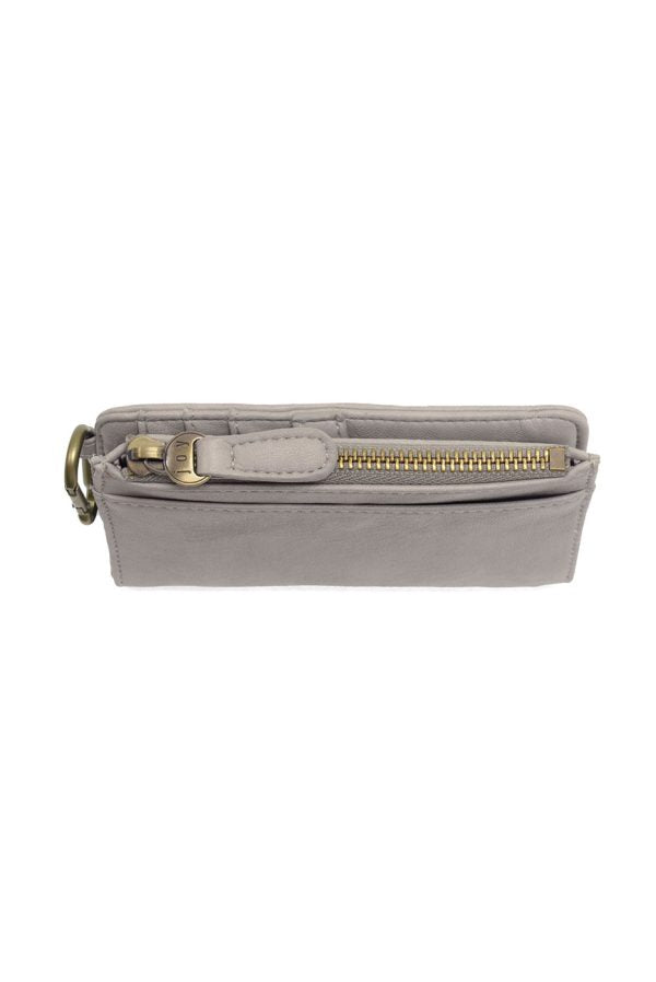 Grey Bobbie Bifold Wallet with Carabiner