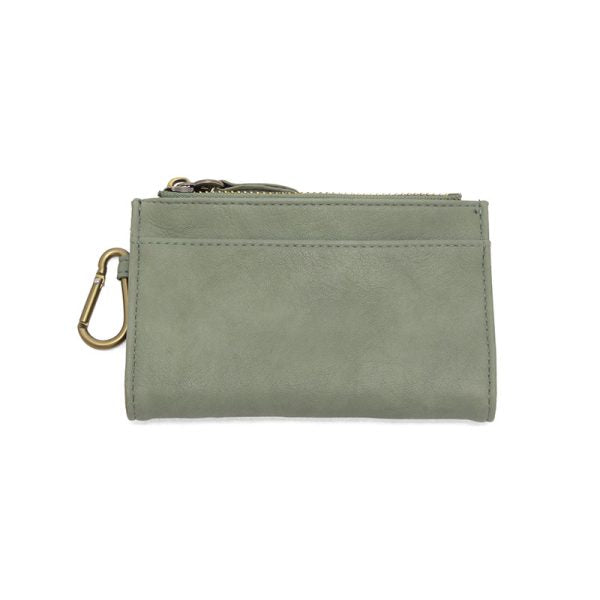 Sage Bobbie Bifold Wallet with Carabiner