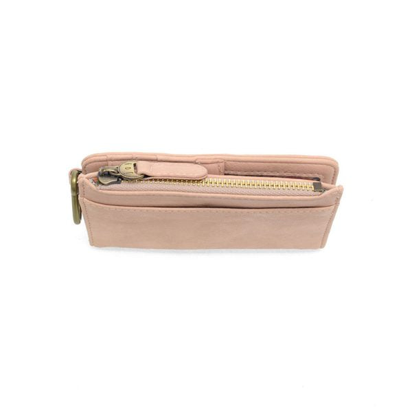 Soft Pink Bobbie Bifold Wallet with Carabiner