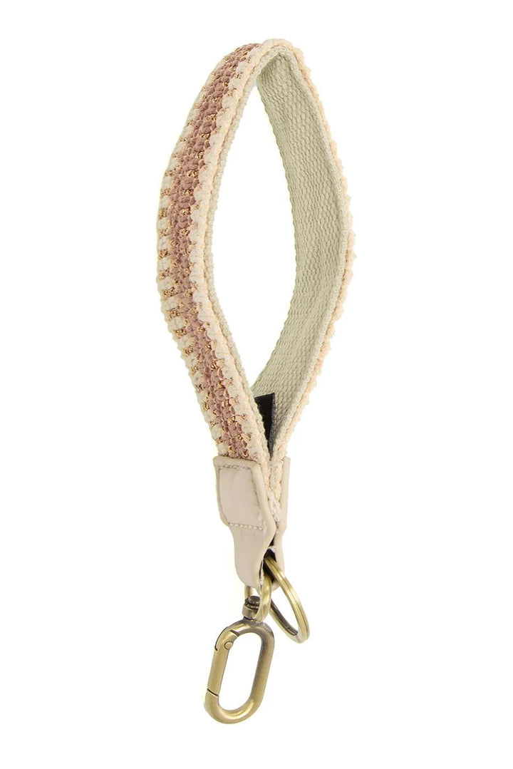 Copper Metallic Pink Crochet Easy Find Wristlet
