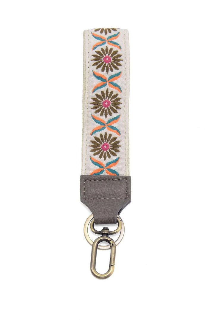 Neutral Daisy Easy Find Wristlet