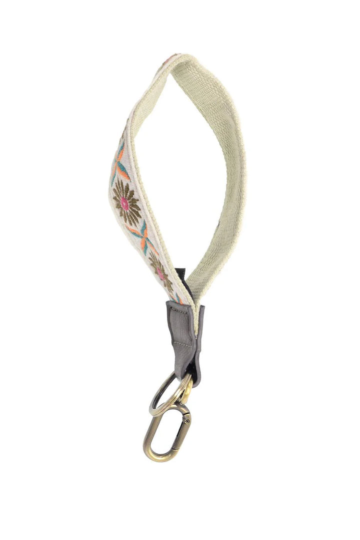 Neutral Daisy Easy Find Wristlet