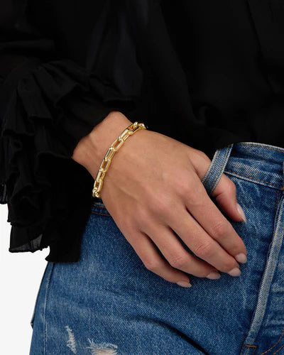 Lil Frankie Chain Bracelet Gold-White