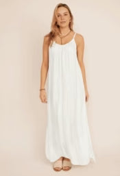 Marina Silk Dress in Ecru