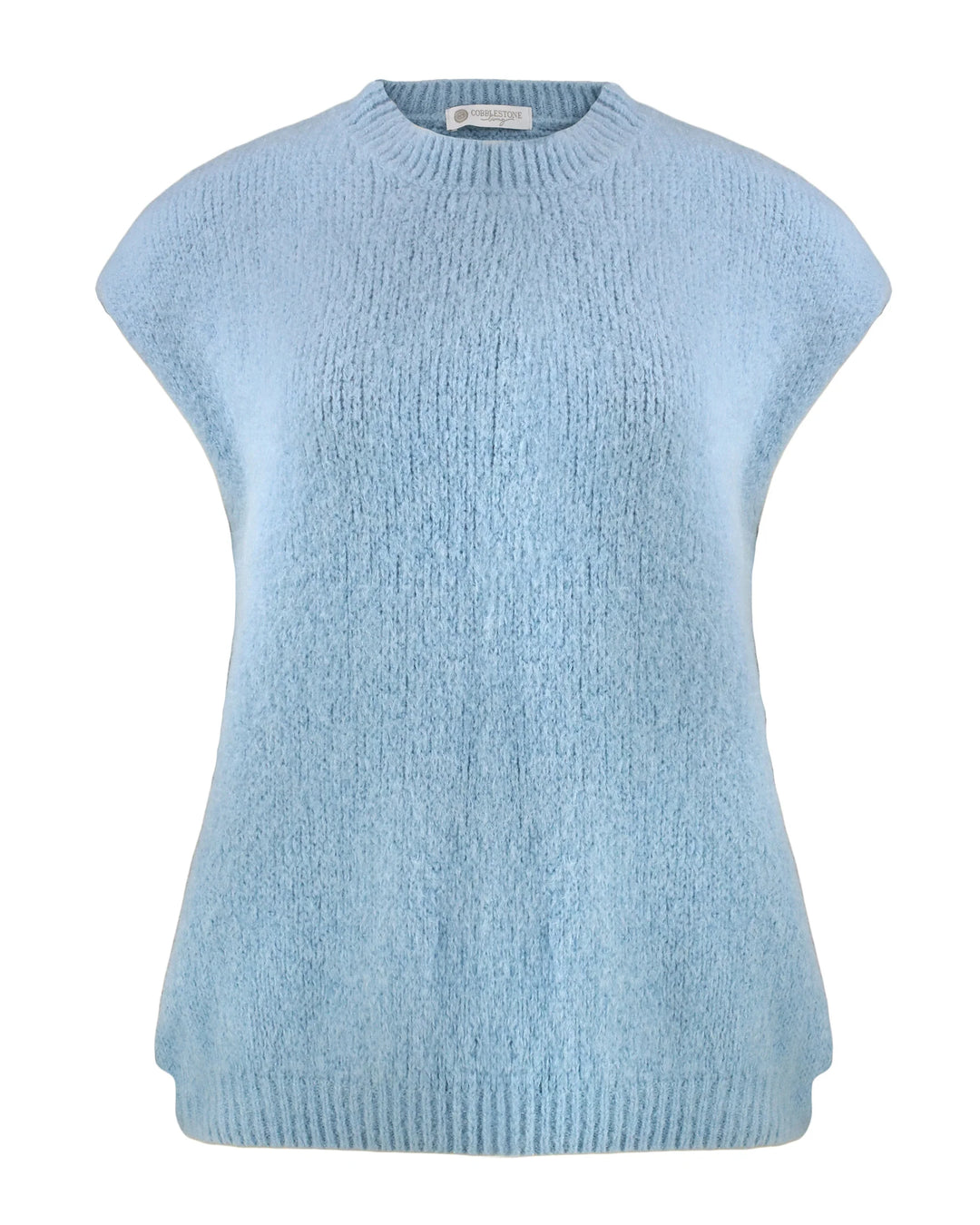 Nadia Knit Top in Light Blue