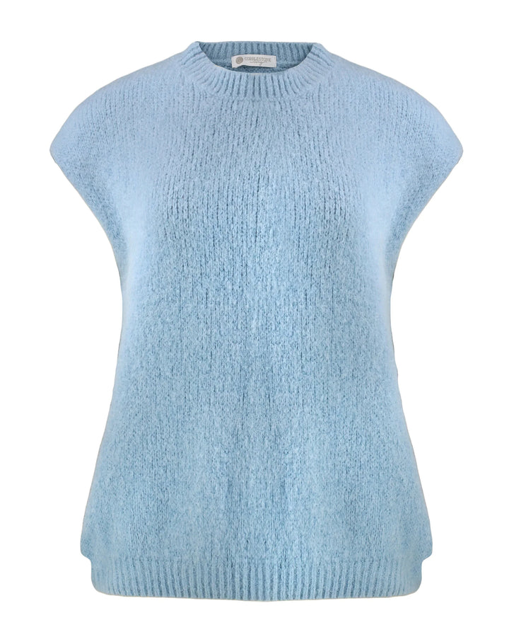 Nadia Knit Top in Light Blue