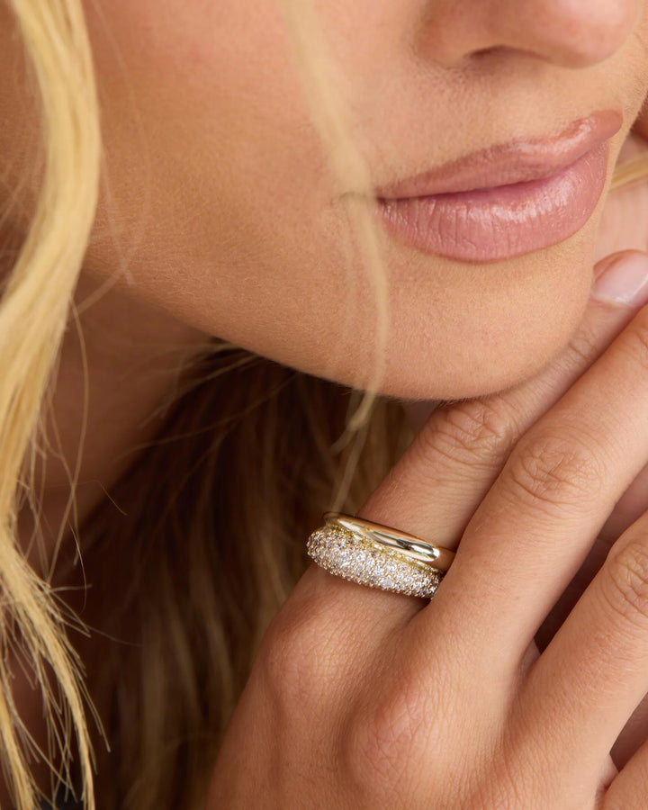 Norah Loves a Pavé Double Ring