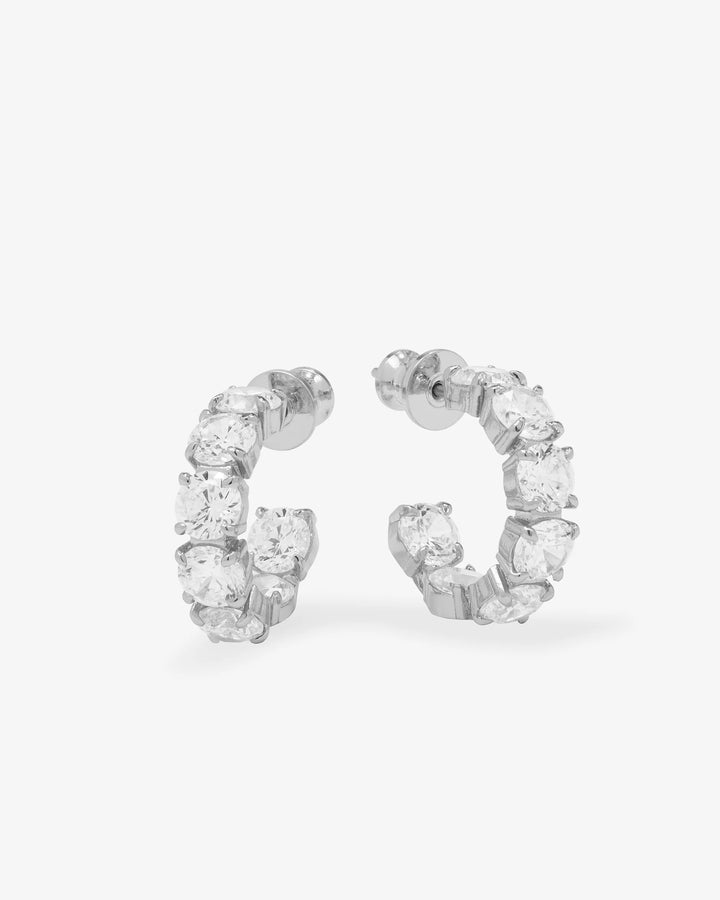 Oh She Fancy .75' Hoops in Silver