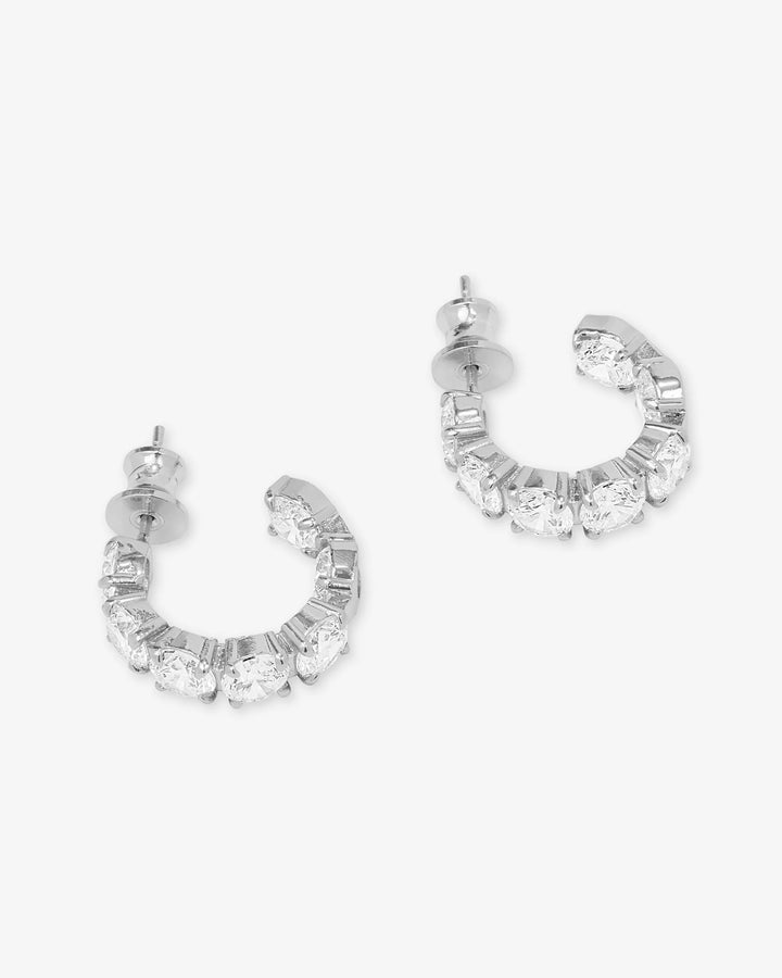 Oh She Fancy .75' Hoops in Silver