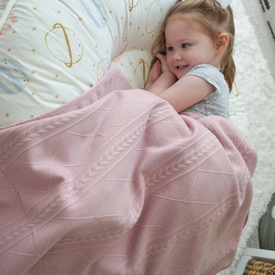 Rose Knit Children's Blanket