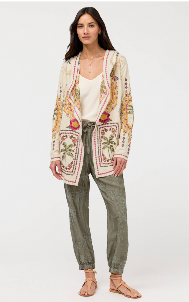Biya Avelar Short Hoodie in Ecru