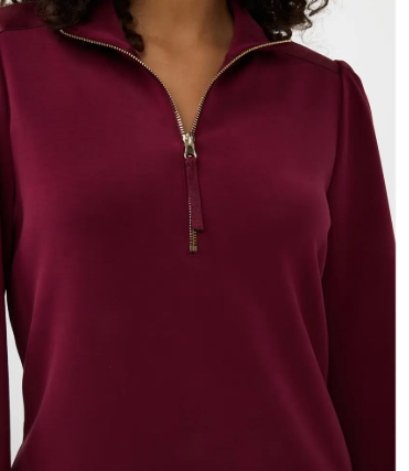 Zippered Dress in Wine