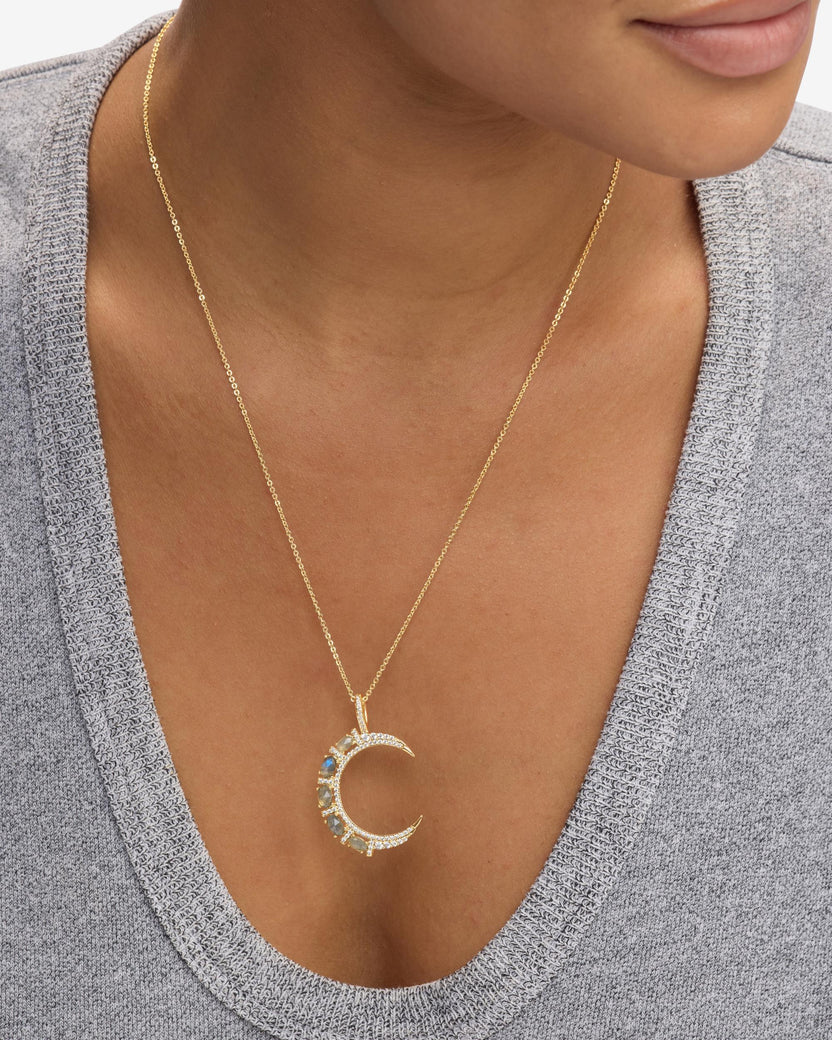 She's An Icon Moon Necklace