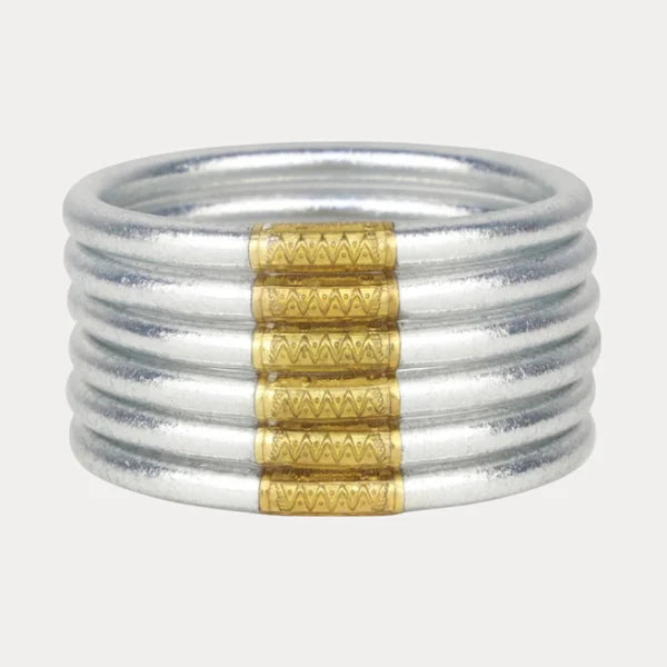 Serenity Prayer Silver All Weather Bangles Size Large
