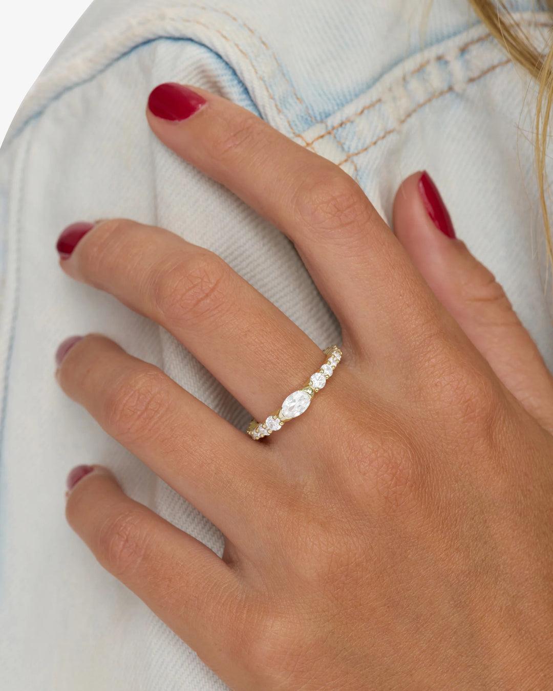 Maven Ring in Gold White