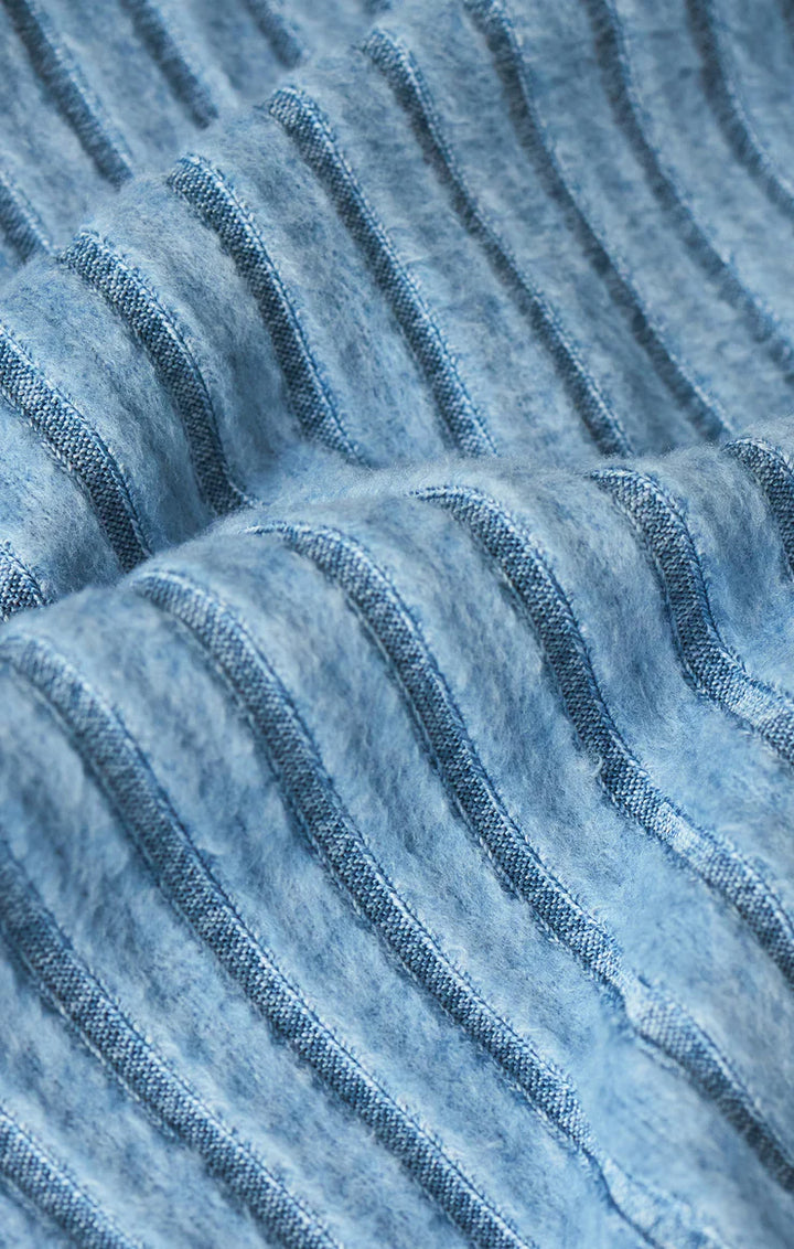 Oceanic Blue Dawn Smocked Rib Pant