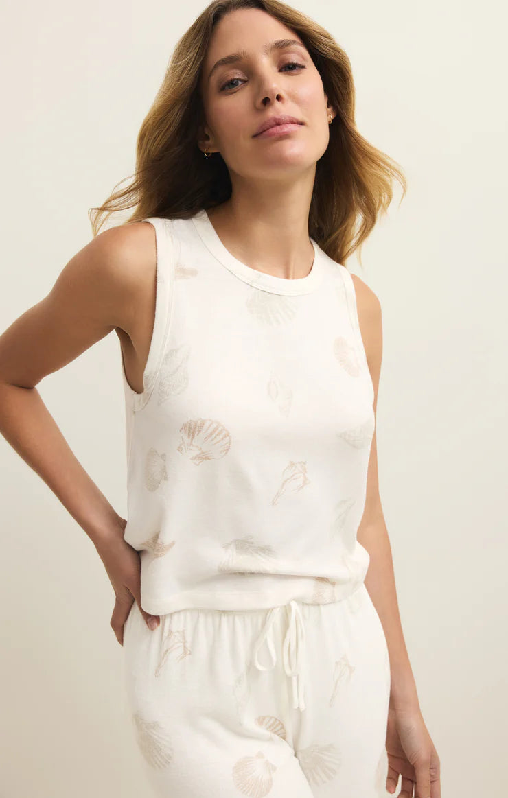 Warmer Days Shell Tank Vanilla Ice