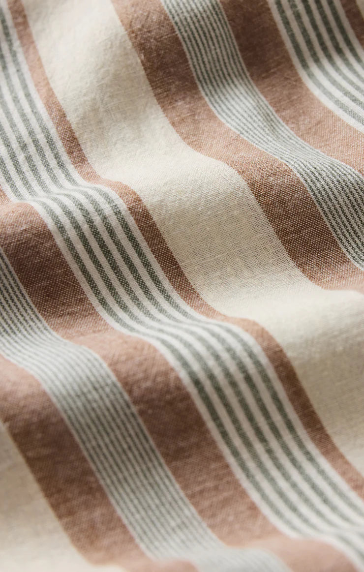 The Perfect Linen Striped Short in Island Coconut