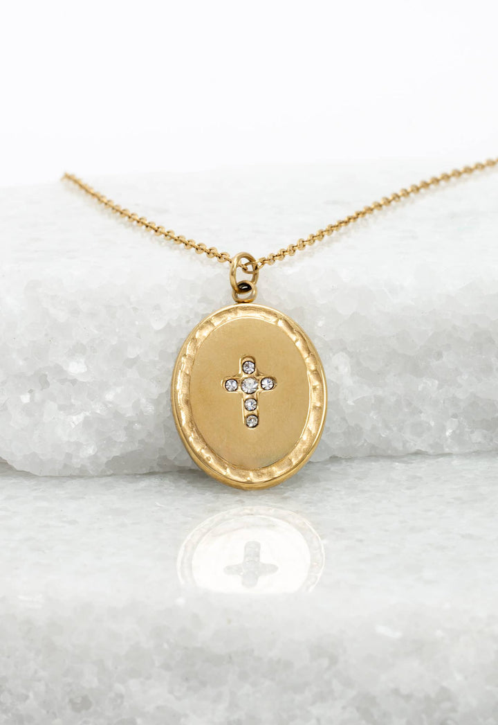 Shine Bright Cross Pendant in Mint