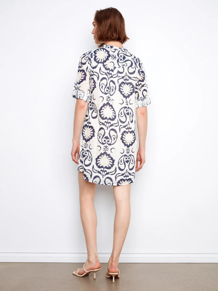 3/4 Sleeve Henley Dress