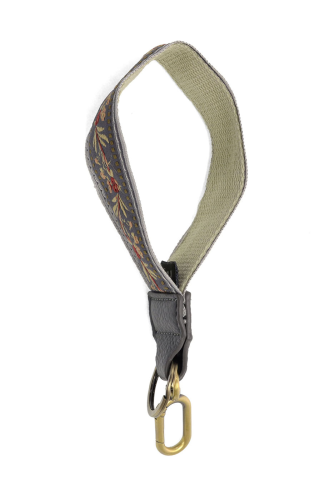 Grey Floral Swag Easy Find Wristlet