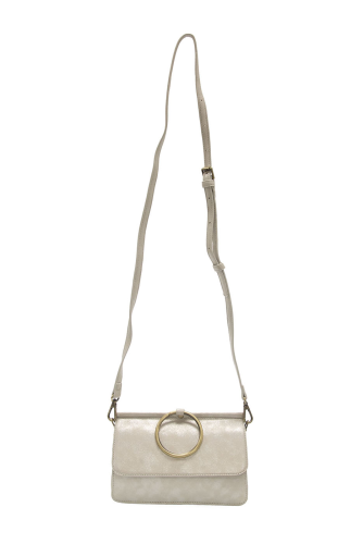 Metallic Silver Aria Ring Bag