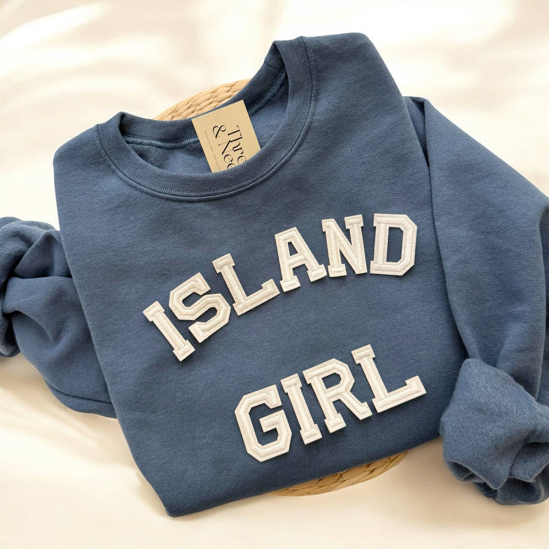 Island Girl Sweatshirt in Denim Blue