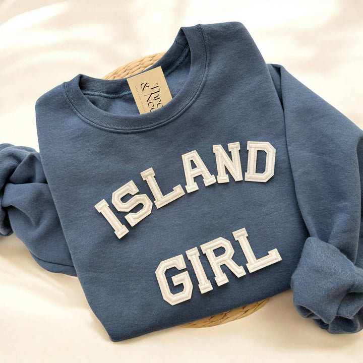 Island Girl Sweatshirt in Denim Blue