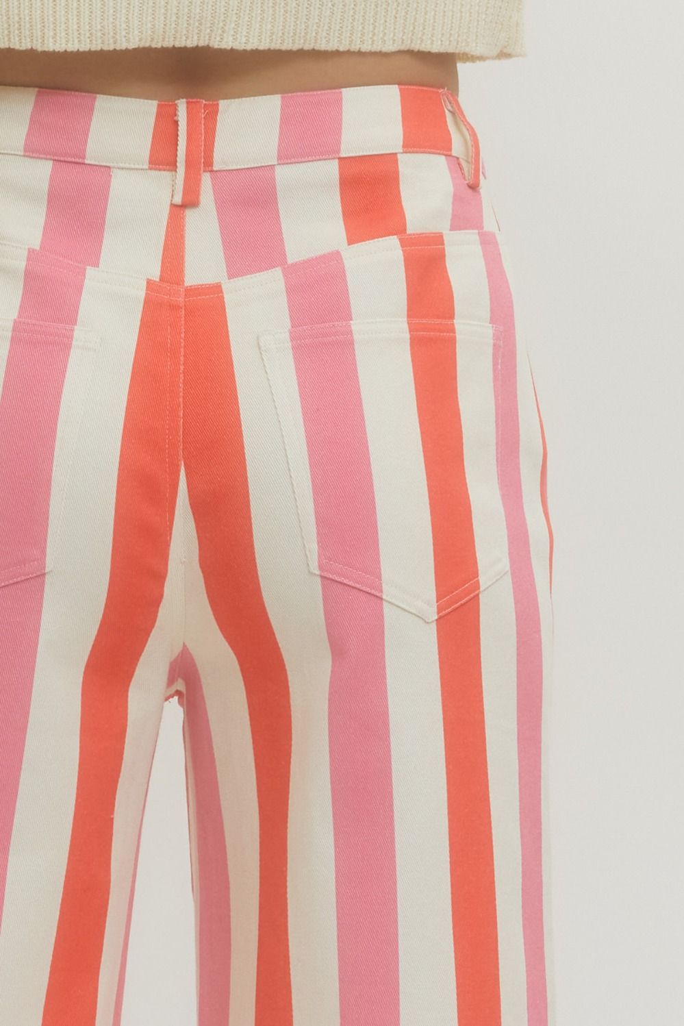 Soleil Stripped Pants in Pink