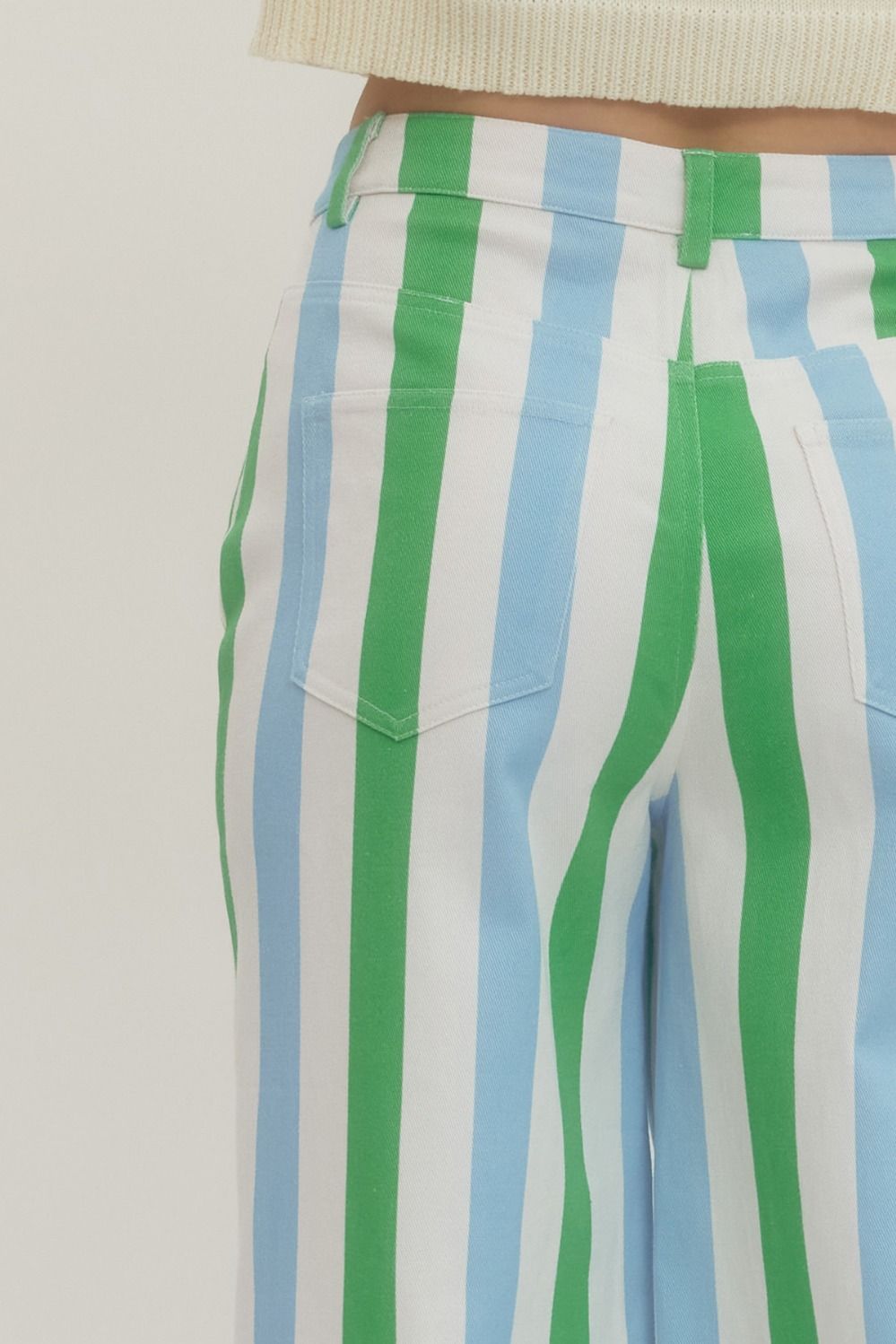 Soleil Stripped Pants in Blue