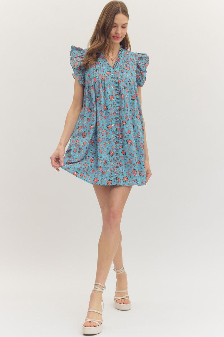 Fiore Blue Floral Dress