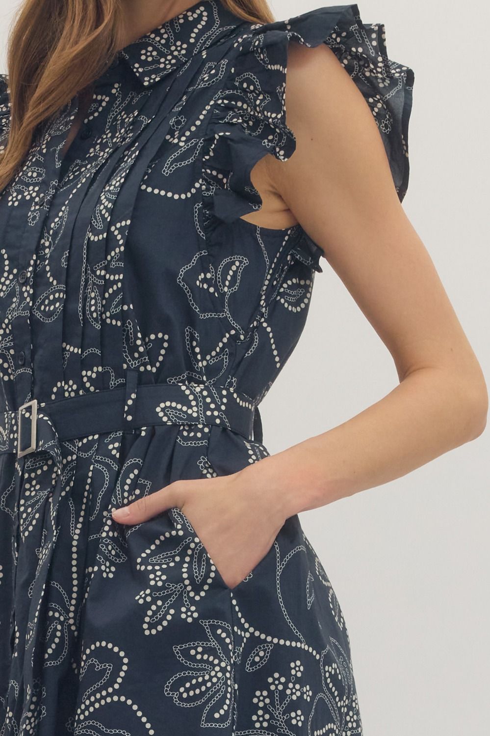 Saylor Flutter Sleeve Dress