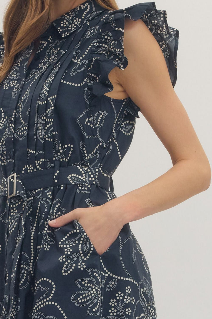 Saylor Flutter Sleeve Dress