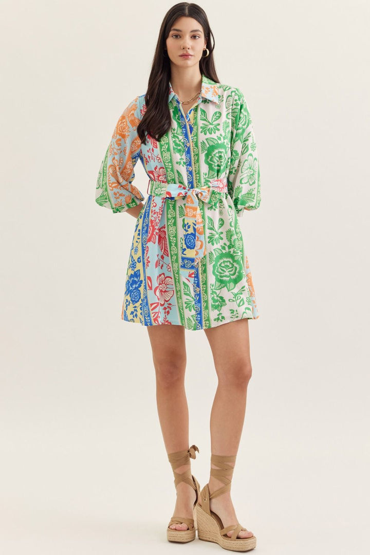 Alaini Tropical Print Dress