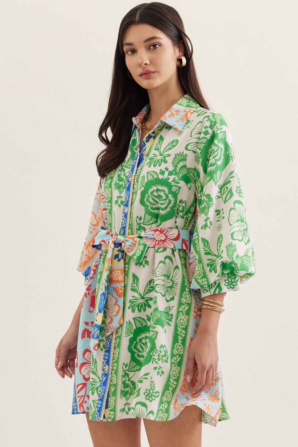 Alaini Tropical Print Dress