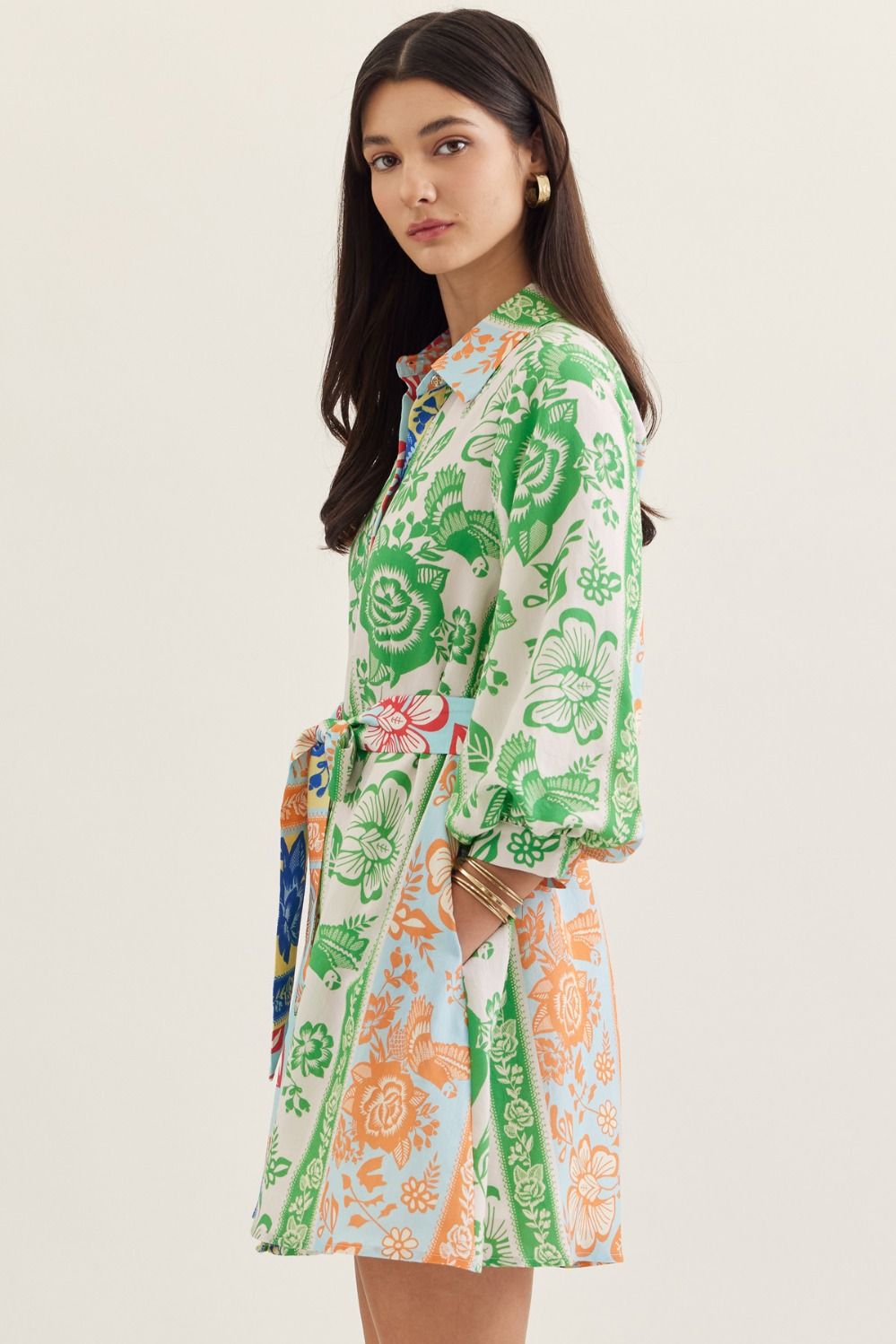 Alaini Tropical Print Dress