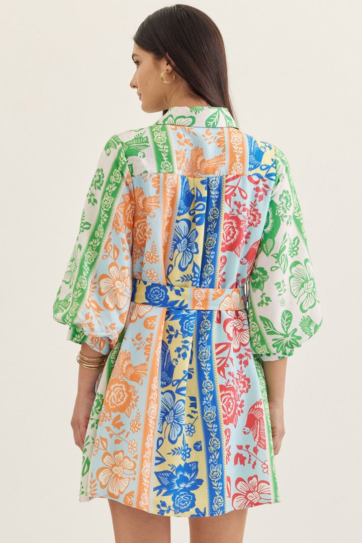 Alaini Tropical Print Dress