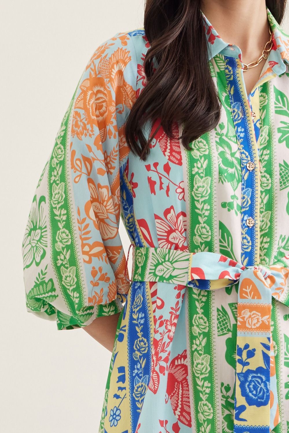 Alaini Tropical Print Dress