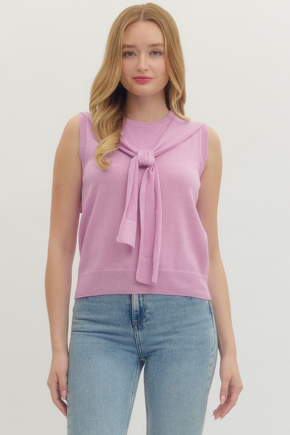 Clover Tank Top in Light Pink