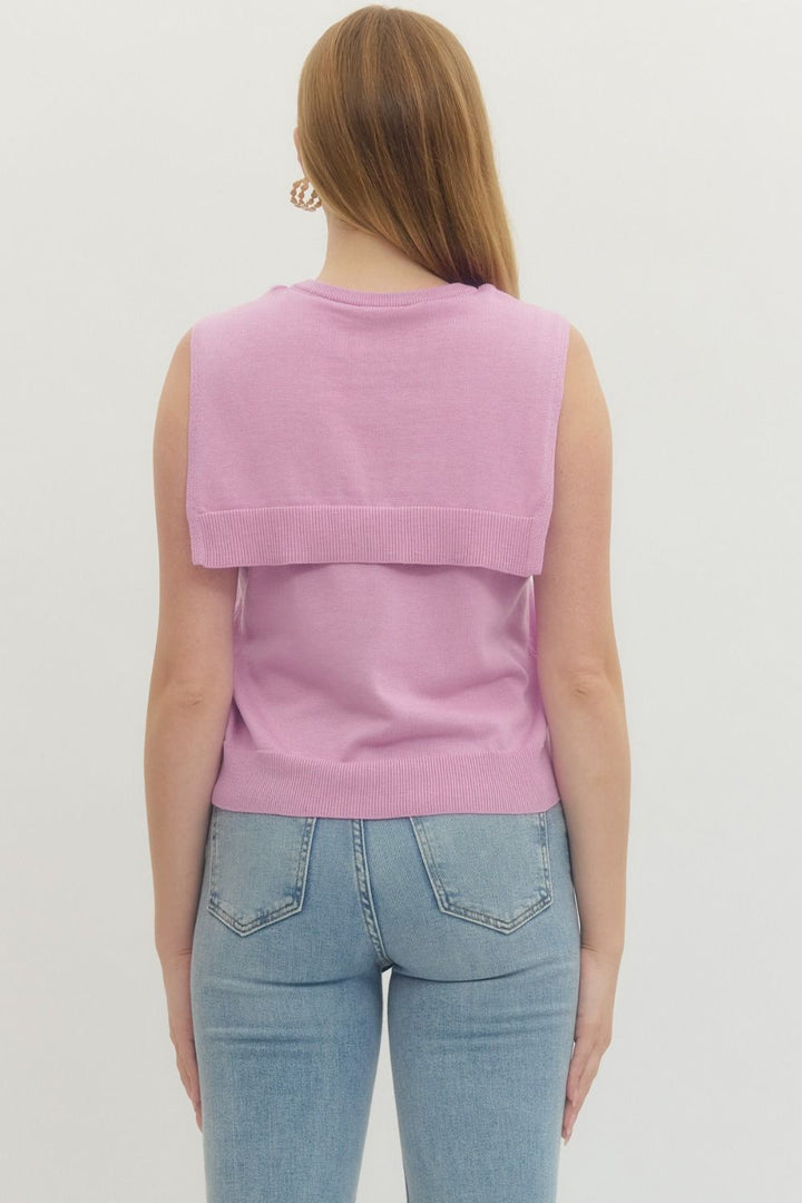 Clover Tank Top in Light Pink