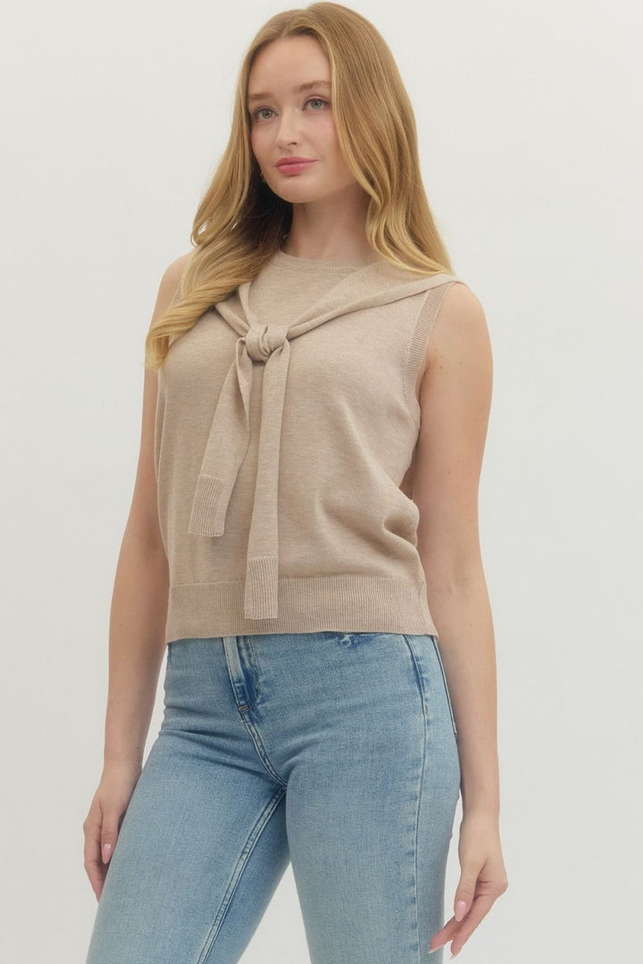 Clover Tank Top in Oatmeal