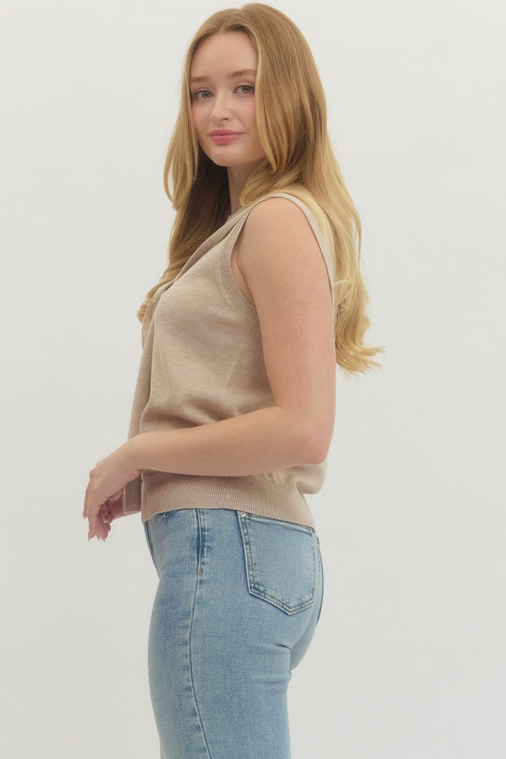 Clover Tank Top in Oatmeal