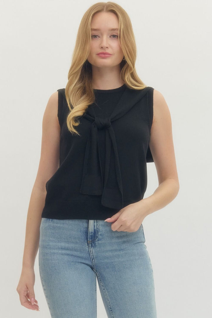 Clover Tank Top in Black