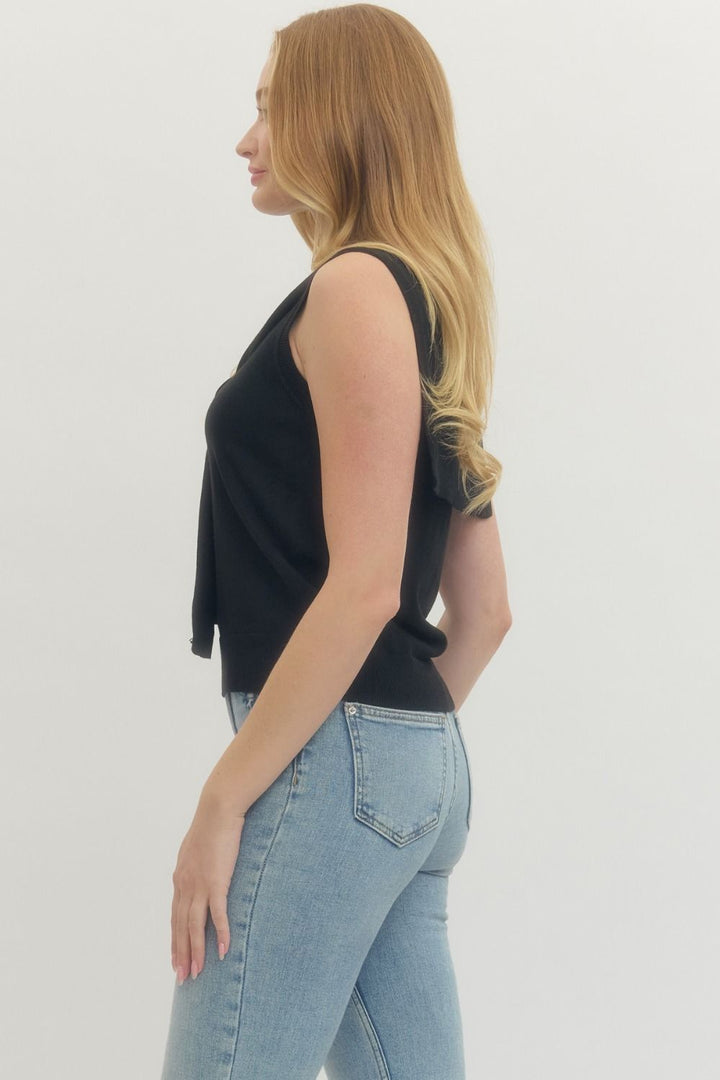 Clover Tank Top in Black
